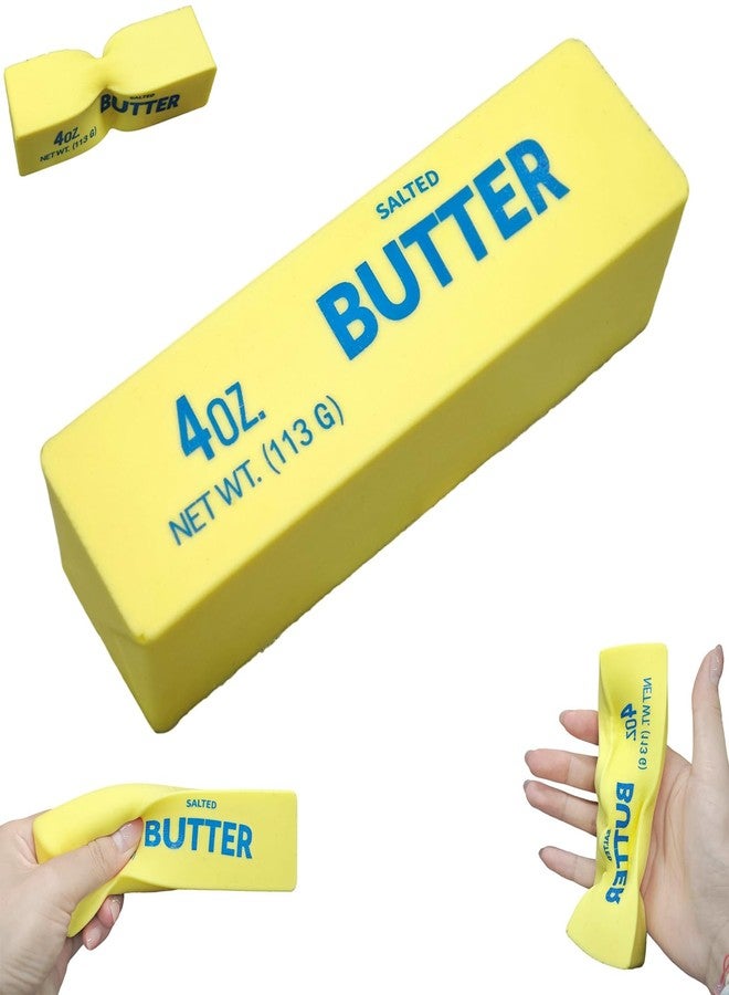 PMDYBY Butter Squishy, Slow Rebound Cute Butter Squeeze Stress Balls, Realistic Butter Stick Soft Squeeze Toys, Sensory Stress Relief Squishies Soft & Stretchy Fidget Toys for Anxiety Relief Party Favors - Image 1