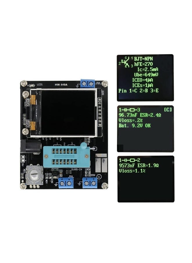 Rubik Gm328A Transistor Tester Frequency Measuring Instrument Pwm Square Wave Lcr Meter Voltmeter Full Color Screen Graphics 