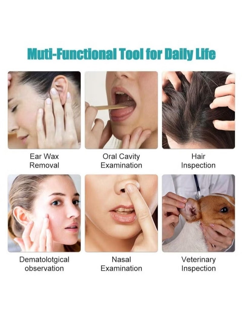 لوبوفان إزالة شمع الأذن - 2000W HD Camera مع أداة مزيل شمع الأذن الكاميرا مع 9 PCS مجموعة أذن - مجموعة أذن شمع الأذن مع ضوء 6 ملاعق أذن ناعمة - منظف الأذن لـ iOS & Android - Image 5