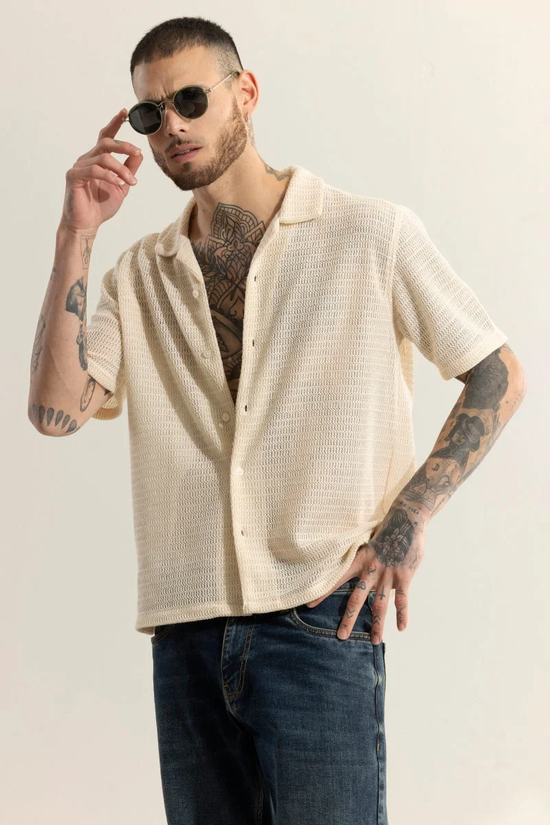 SNITCH KnitCraft Crochet Cream Shirt