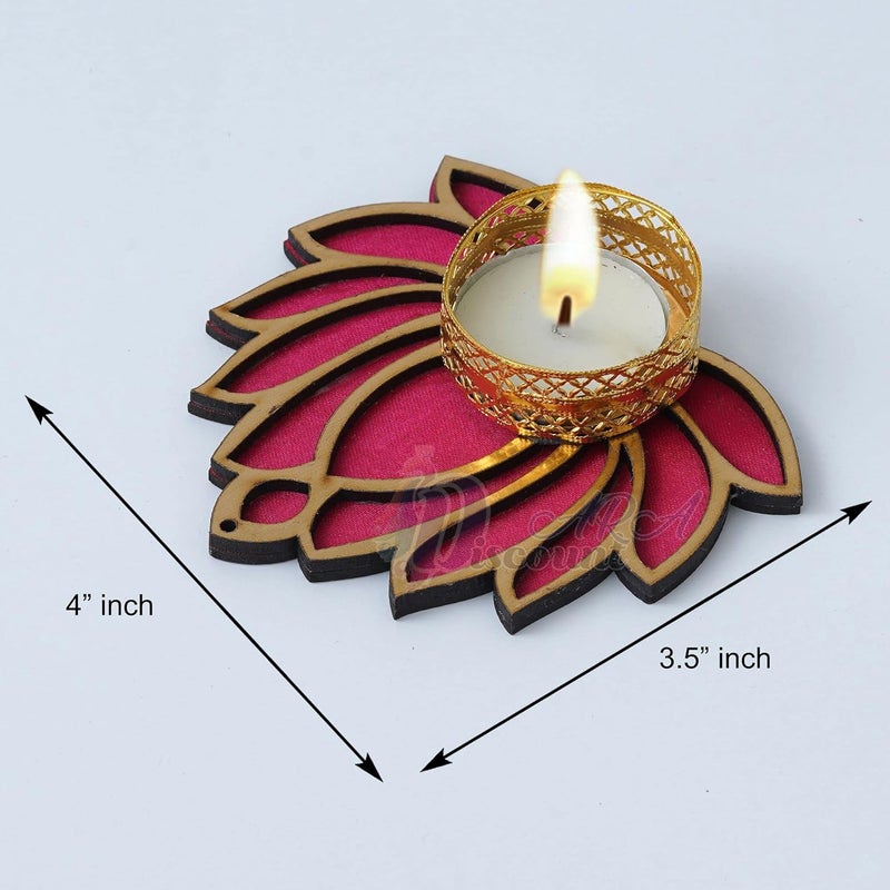 Discount ARA Discount ARA Lotus Tealight Holder Lotus Diya for PoojaLotus Floor Decoration Reusable Rangoli for Puja DecorRecycled Material Tealight Holder for Home Office Decoration Item  - Image 2