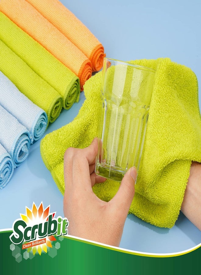 SCRUBIT Microfiber Cleaning Cloth - 8PK- Super Soft Cloths for Kitchen, Car, Windows - 12x14 in. Lint Free Towels - Image 2