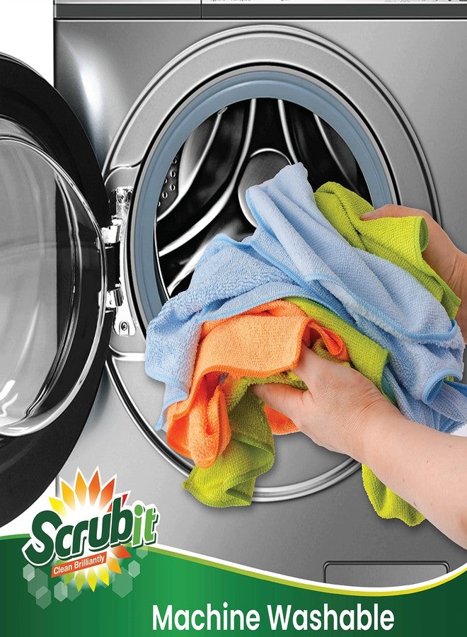 SCRUBIT Microfiber Cleaning Cloth - 8PK- Super Soft Cloths for Kitchen, Car, Windows - 12x14 in. Lint Free Towels - Image 3