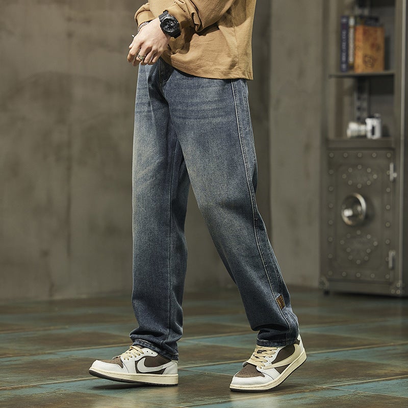 Unisex Classic Denim Jeans Loose Fit Daily Outdoor Wear - Image 3