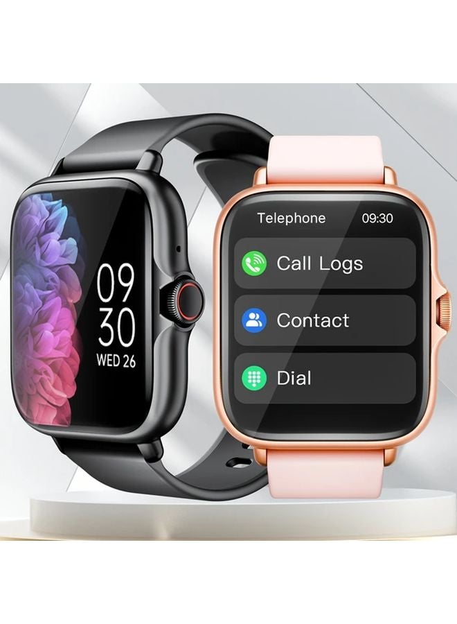 1 83 Inch Smart Watch Sliver Black Full Touch Screen Call Fitness Tracker - Image 2