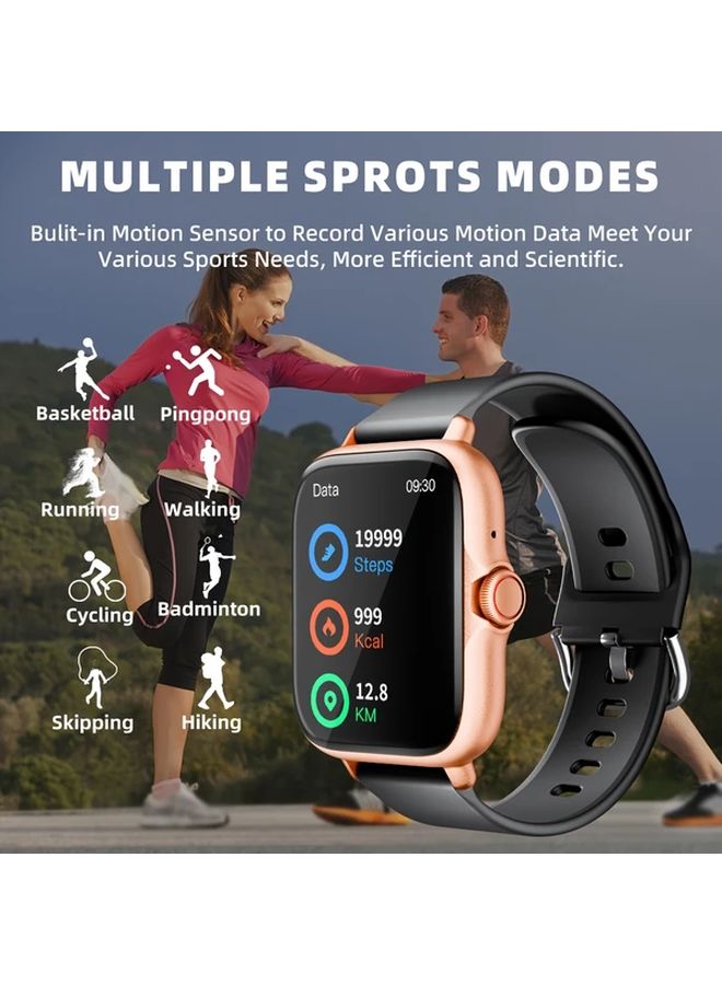 1 83 Inch Smart Watch Sliver Black Full Touch Screen Call Fitness Tracker - Image 5