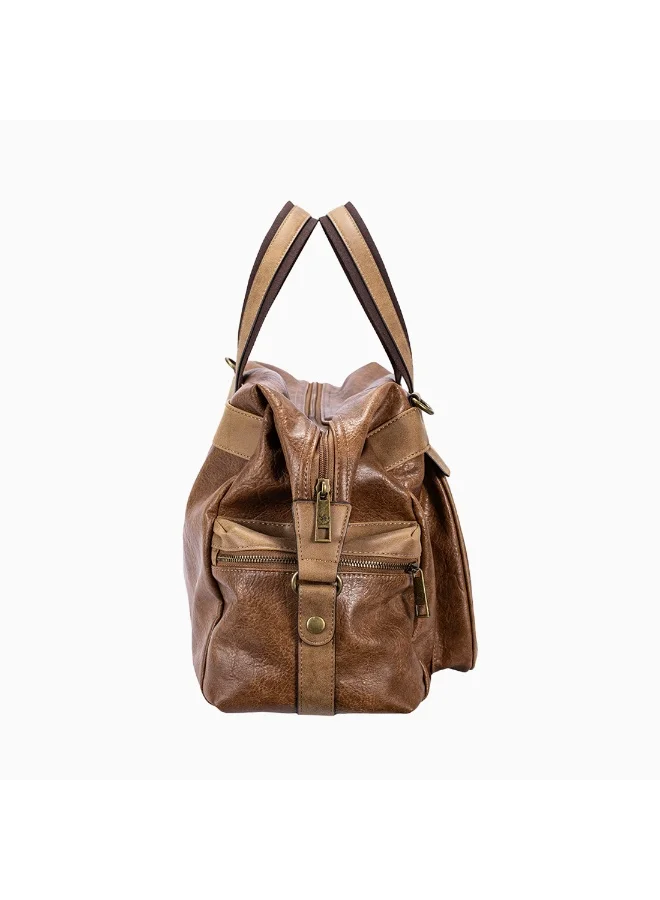 David Jones Brown The new narcisse weekend Bag-premium overnight bag for women and men- Leather Travel Bag based in france- Duffle bag with Adjustable strap By David Jones for Women | Best Price UAE