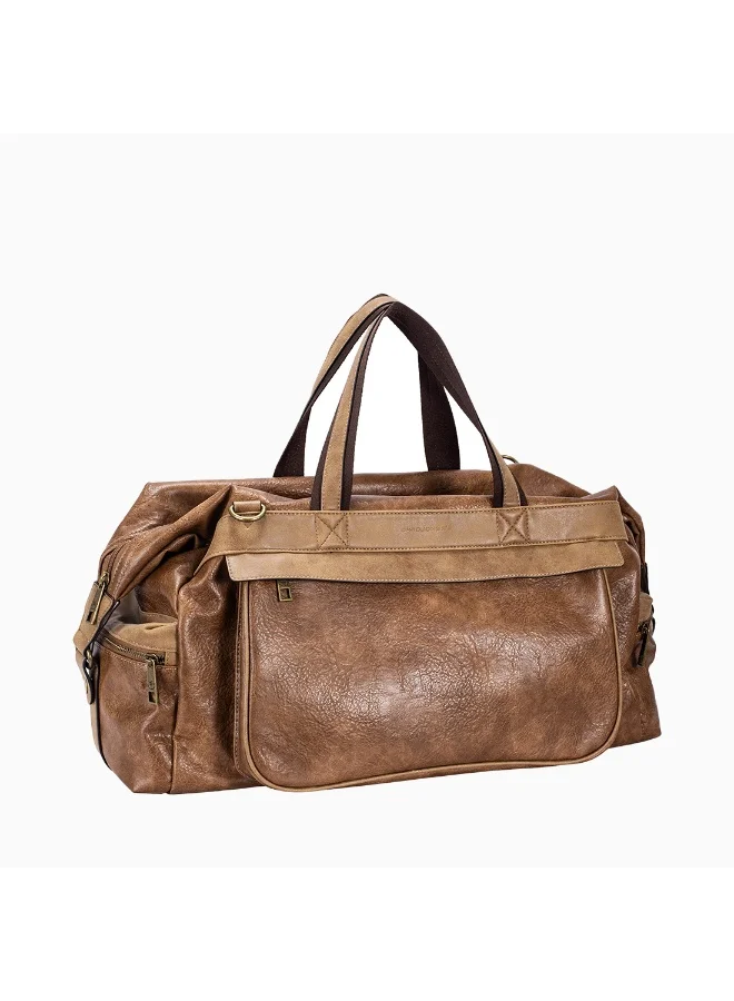 David Jones Brown The new narcisse weekend Bag-premium overnight bag for women and men- Leather Travel Bag based in france- Duffle bag with Adjustable strap By David Jones for Women | Best Price UAE
