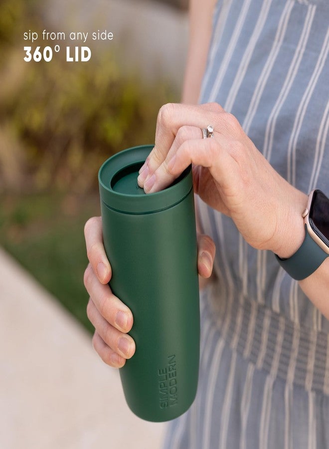 Simple Modern Travel Coffee Mug Tumbler with 360° Lid | Ceramic-Lined Insulated Stainless Steel Cold Brew Iced Coffee Cup Thermos | Gifts for Women Men Her Him | Voyager Signature | 12oz | Slumberland - Image 2