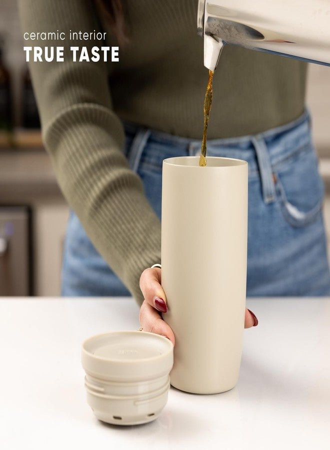 Simple Modern Travel Coffee Mug Tumbler with 360° Lid | Ceramic-Lined Insulated Stainless Steel Cold Brew Iced Coffee Cup Thermos | Gifts for Women Men Her Him | Voyager Signature | 12oz | Slumberland - Image 4