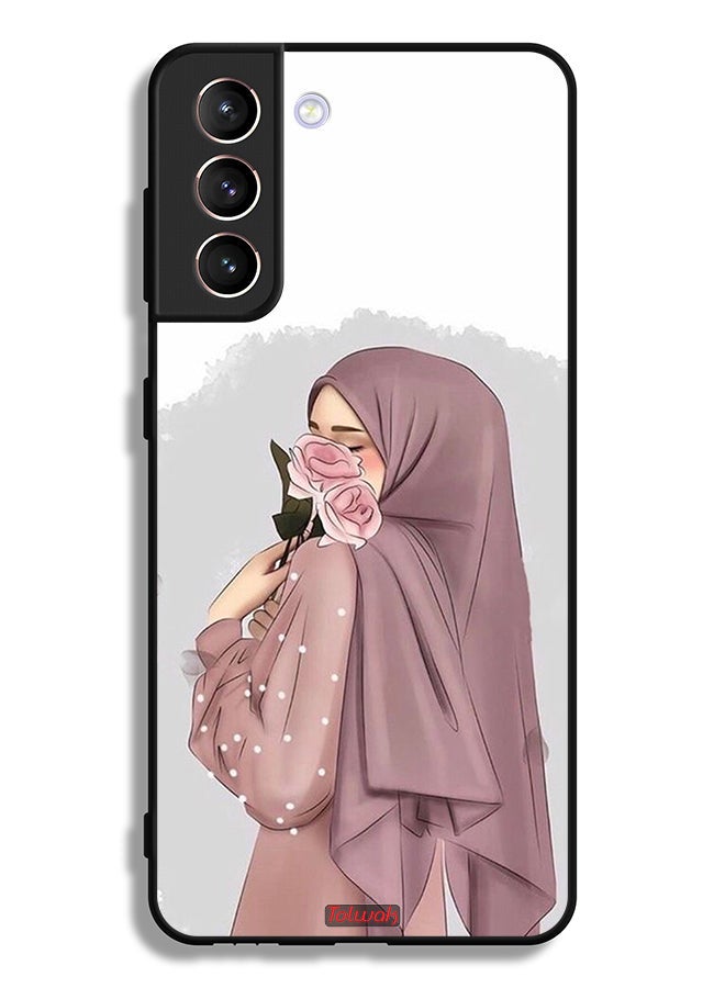 Tolwak Samsung Galaxy S21 Plus 5G Protective Case Cover Holding Roses Girl Art - Image 3