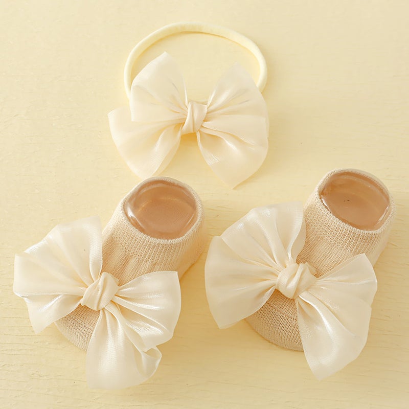 Newborn Baby Fontanelle Hair Band Socks suit Baby Princess Full Moon Hundred Days Birthday Hair Accessories Baby Girl Headwear - Image 3
