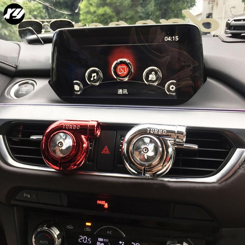YOURKARTS.COM Solid AC Vent Car Air Freshener – Turbo Shape Aromatherapy Diffuser in Random Colour, Compact Dashboard Styling Perfume car accessories 2025 - Image 1