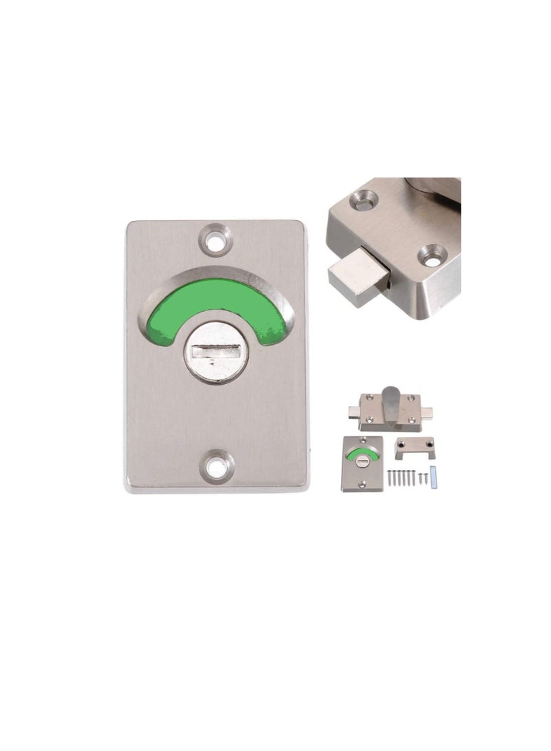 Public Toilet Indicator Bolt Lock Vacant Engaged Bathroom Toilet Privacy Door Lock Latch for Restroom Partition Supplies - Image 2