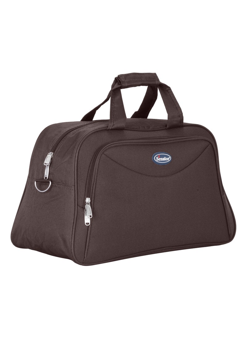 SENATOR - Travel Duffle Bag for Unisex Lightweight Nylon Bag Multi Pocket Water & Scratch Resistant Adjustable Shoulder Strap Weekend Bag Convenient Carry On Luggage for Camping Training 48L Brown EA218 - Image 1