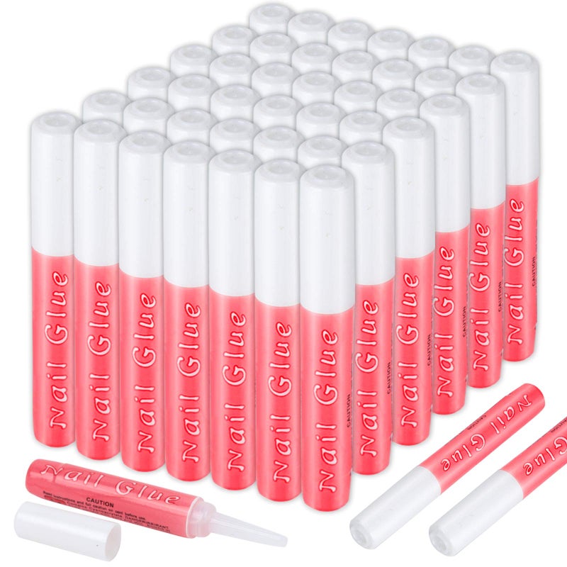 FANDAMEI 45 Pcs Nail Glue for Press Ons, 0.07 oz for Each Strong Nail Bond Glue for Nail Tips Acrylic Nailsï¼ŒLong-Lasting for Press On Nails - Image 1