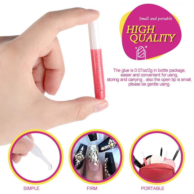 FANDAMEI 45 Pcs Nail Glue for Press Ons, 0.07 oz for Each Strong Nail Bond Glue for Nail Tips Acrylic Nailsï¼ŒLong-Lasting for Press On Nails - Image 3