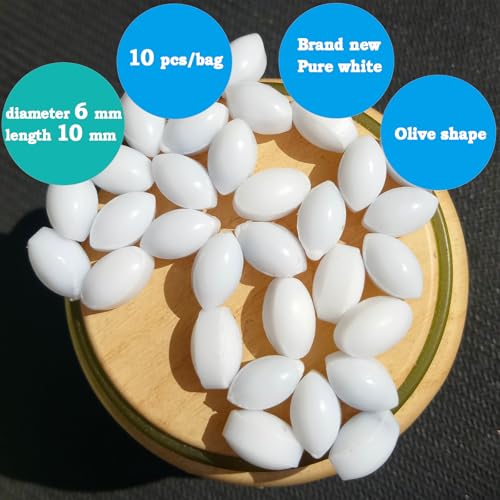 BBTCTY Magnetic Stirrer Stir Bar PTFE Magnetic Mixer Stir Bars (6x10mm, Olive Shape, 10pcs) - Image 3