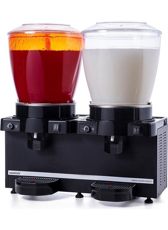 Eurofaz - Samixir Panoramic Twin 22+22 Lt Fountain-Mixer Cold Drink Machine SM44-AB - Image 1