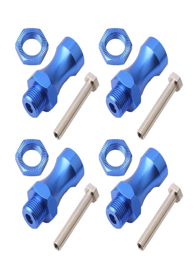 CE Centaurus Electronics CENTAURUS 4Pcs Wheel Hex Drive Hub Adapter 12mm to 17mm Wheel Extension Widener 30mm Offset for RC4WD 1/10 Off-Road RC Car Monster Truck Tires Aluminum Blue - Image 1