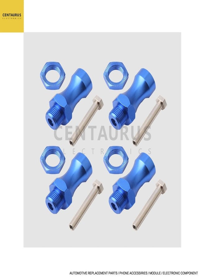 CE Centaurus Electronics CENTAURUS 4Pcs Wheel Hex Drive Hub Adapter 12mm to 17mm Wheel Extension Widener 30mm Offset for RC4WD 1/10 Off-Road RC Car Monster Truck Tires Aluminum Blue - Image 2