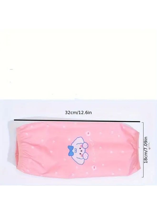 Waterproof Oil Proof Sleeve Covers Extended Long Cartoon Gray 1 Pair - Image 3