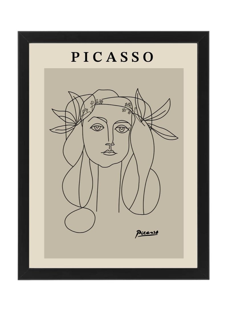 Boomah Accessories Pablo Picasso Sketch of Woman Poster with Frame 30x40cm 