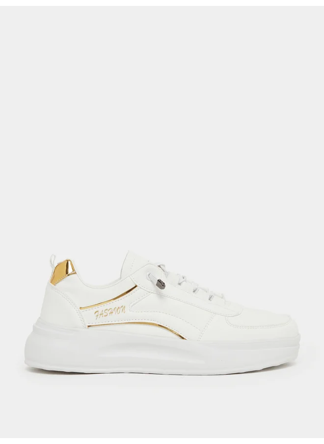 ستايلي Styli Court Lace Up Sneakers