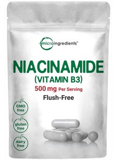Niacinamide Vitamin B3 1,000mg Per Serving, 400 Capsules | Flush Free Niacin, Essential B Vitamin Supplement | Skin Care Health & Energy Support | Non-GMO, Gluten Free