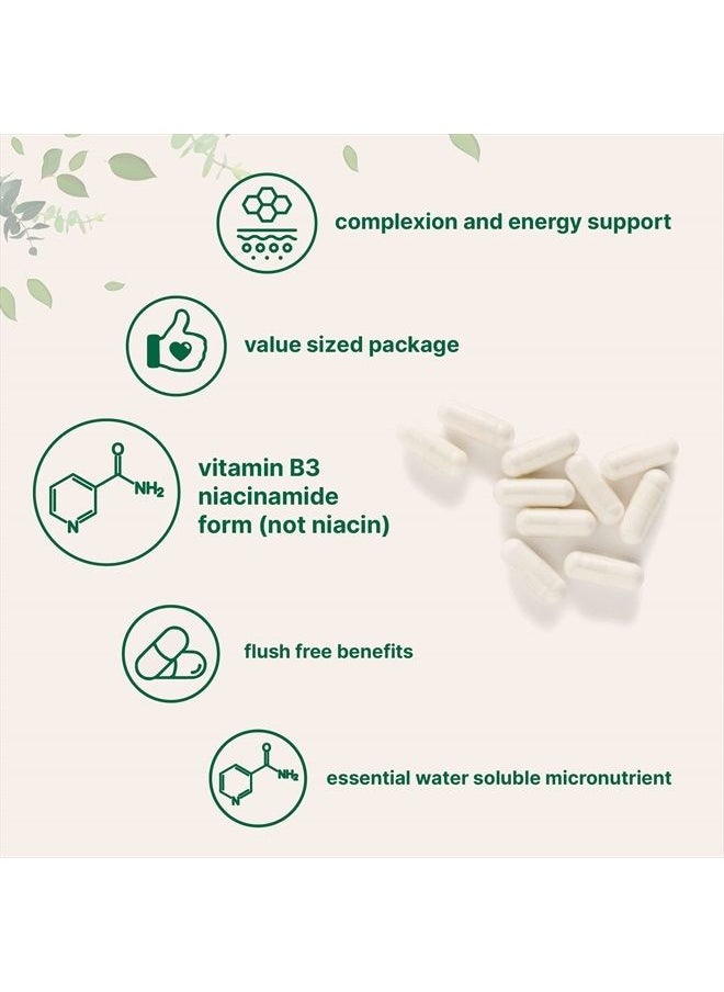 Micro Ingredients - Niacinamide Vitamin B3 1,000mg Per Serving, 400 Capsules | Flush Free Niacin, Essential B Vitamin Supplement | Skin Care Health & Energy Support | Non-GMO, Gluten Free - Image 1