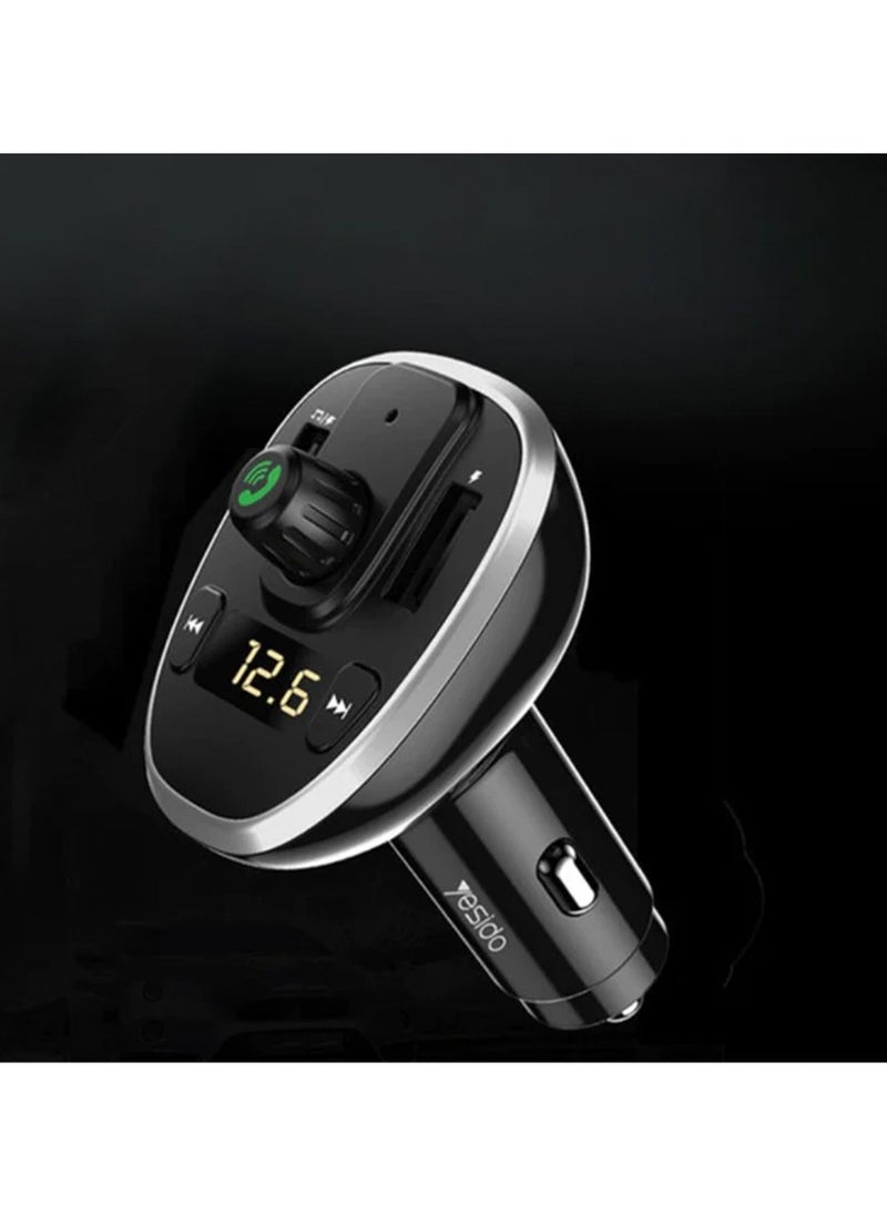 Yesido FM Transmitter Car Charger, 3A Dual USB Ports, U-Disk TF Card  - Image 5