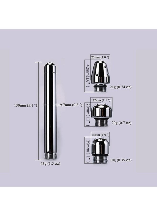 Handheld 3 Heads Aluminum Enema Shower Colonic Douche System Cleaner