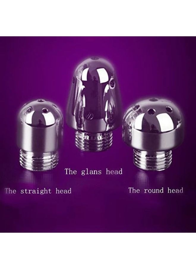 Handheld 3 Heads Aluminum Enema Shower Colonic Douche System Cleaner