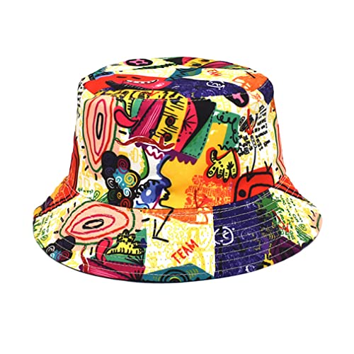 Quanhaigou Bucket Hat for Men Women,Packable Reversible Printed Sun Hats,Fisherman Outdoor Summer Travel Hiking Beach Caps (Colorful Graffiti) - Image 2