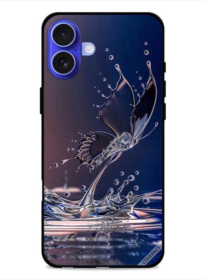 Covernex Apple iPhone 16 Plus Protective Case Cover Water Drops Butterfly - Image 1