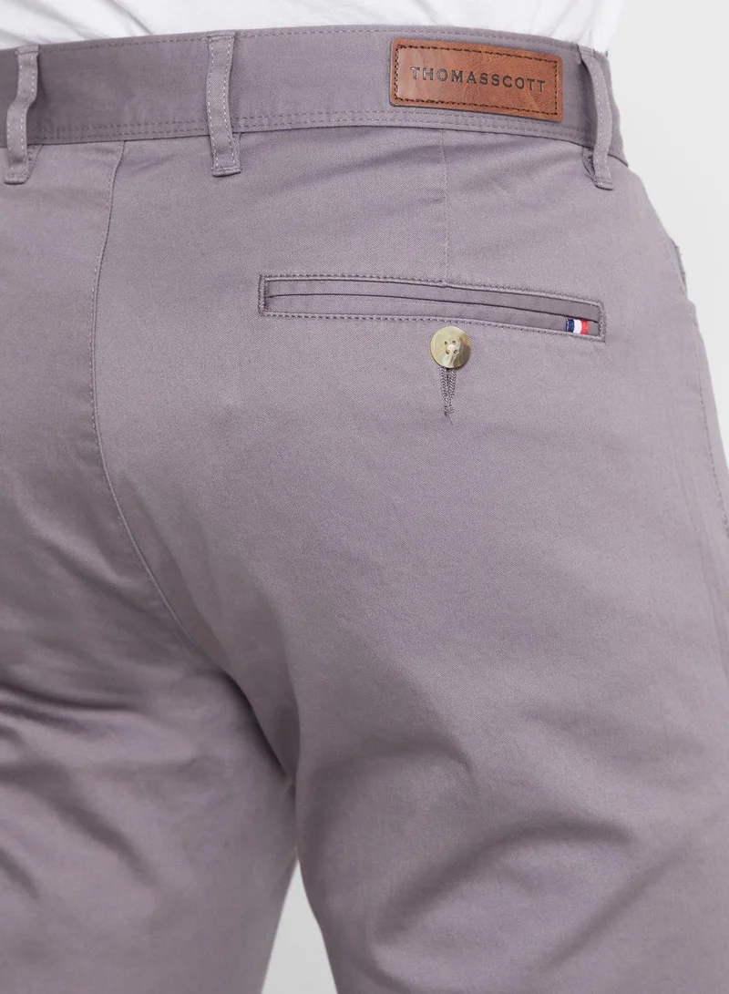 Thomas Scott Thomas Scott Men Smart Slim Fit Easy Wash Cargos Trousers