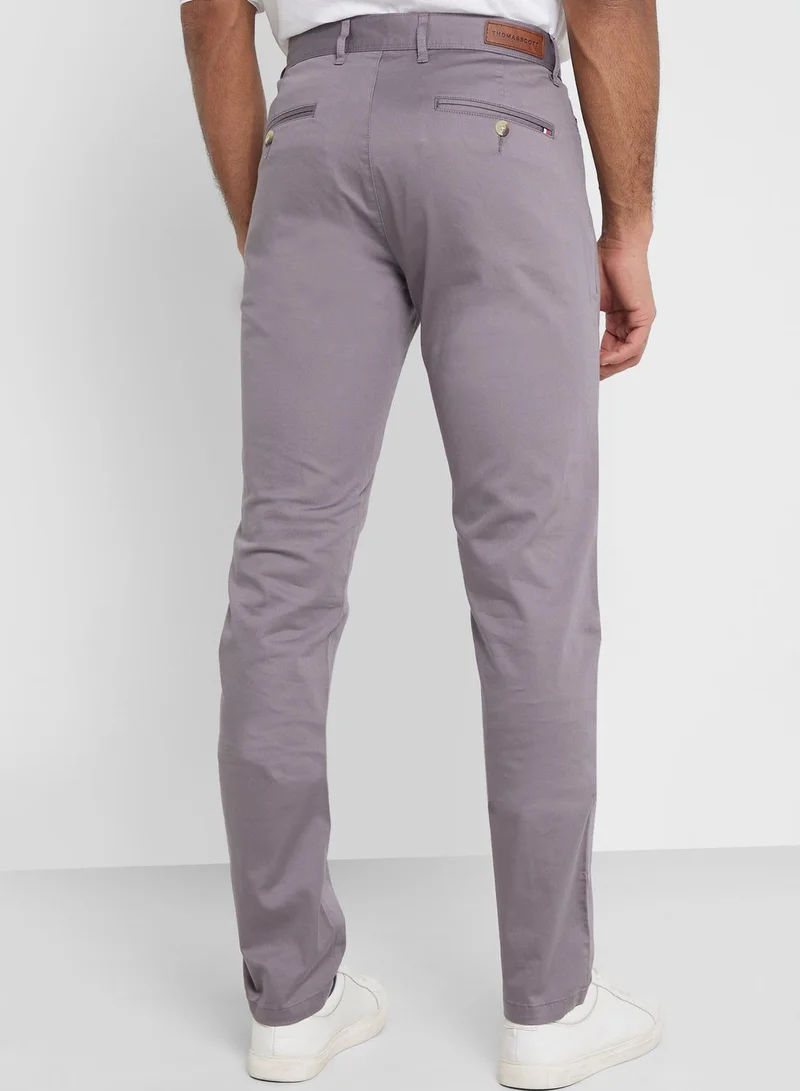 Thomas Scott Thomas Scott Men Smart Slim Fit Easy Wash Cargos Trousers