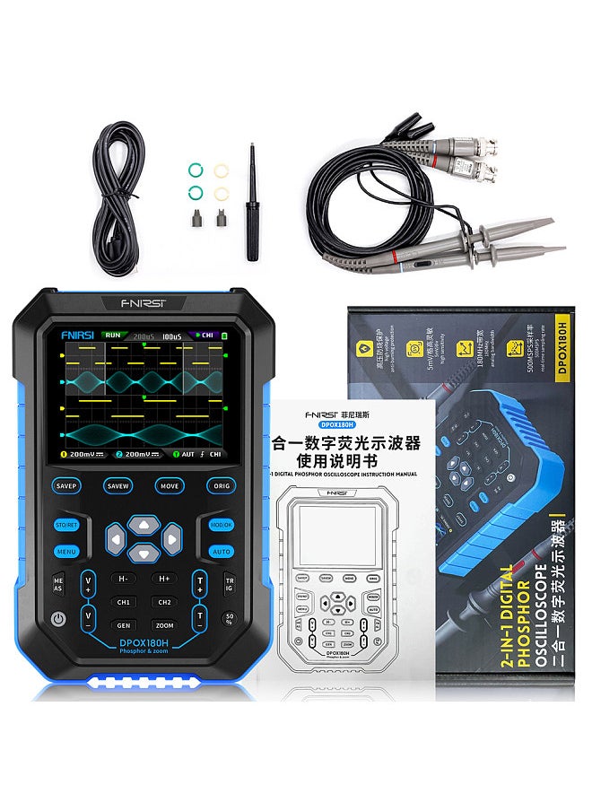 FNIRSI Handheld Fluorescent Digital Oscilloscope Dual-channel 2in1 Portable Oscilloscope 20M Signal Generator Multifunctional Instrument  - Image 1