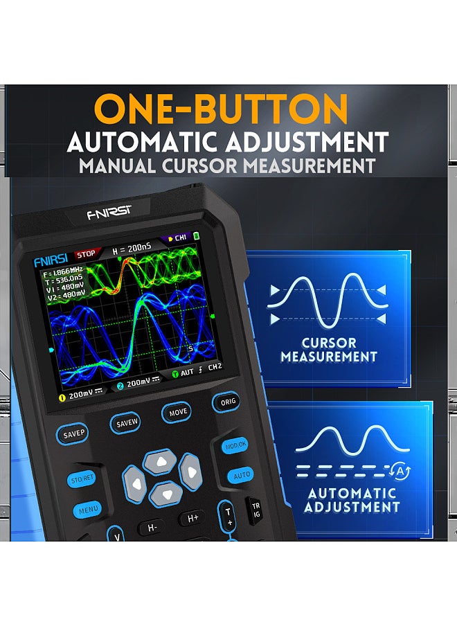 FNIRSI Handheld Fluorescent Digital Oscilloscope Dual-channel 2in1 Portable Oscilloscope 20M Signal Generator Multifunctional Instrument  - Image 4