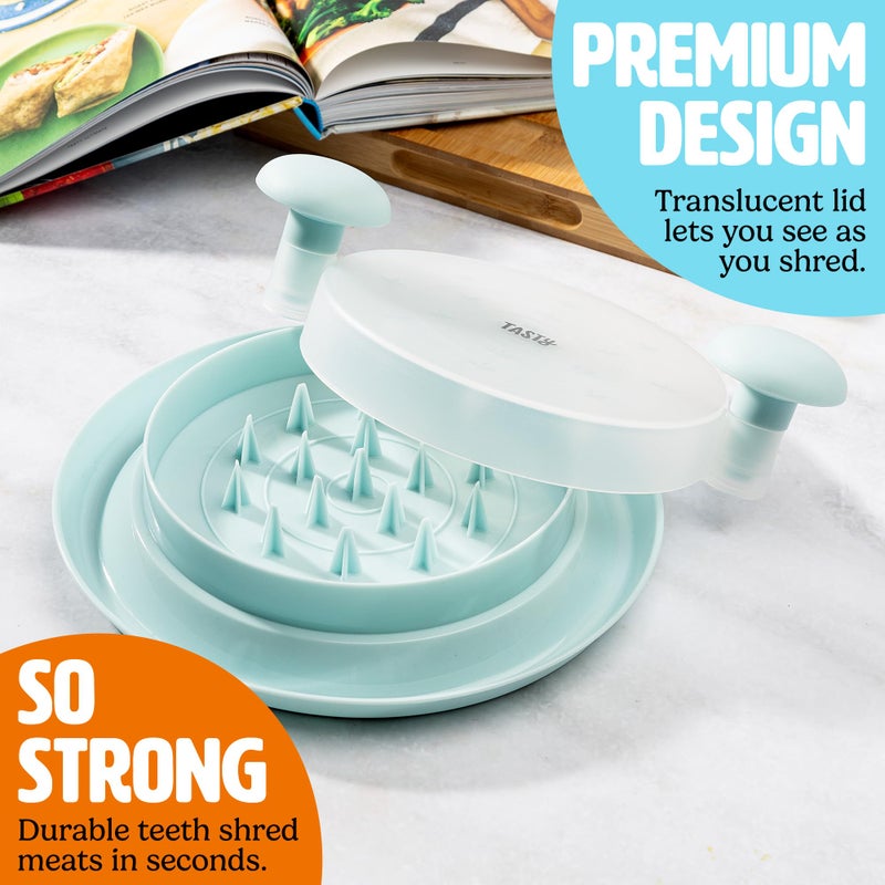 Tasty Meat Shredder, Effortless Pulled Pork, Chicken, and Beef, Non-Slip Base for Stability, Dishwasher Safe, 10-Inch, Aqua - Image 5