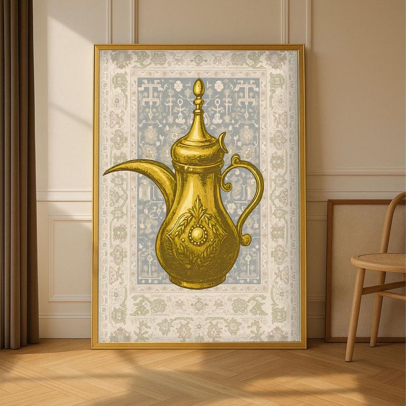 Marktna Canvas painting with a traditional art design and a hollow frame, measuring (50×70), one piece - Image 2