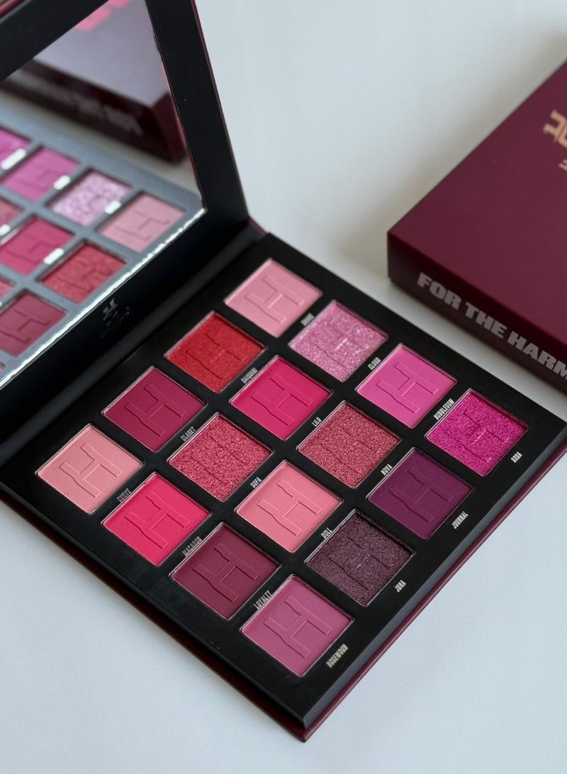 هارموني بيوتي  لوحة ظلال العيون هارموني بيوتي بالتوت، 16 لونًا - Image 2