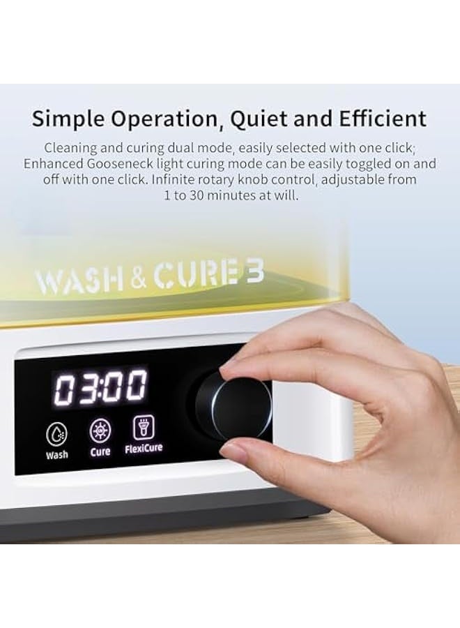 Wash and Cure 3.0, Newest Upgraded Volume 2 in 1 Wash and Cure Station, with Gooseneck Lights, for Mars Photon Mono 4K 2 LCD SLA DLP 3D Printer, Washing Size of 165 x 100 x180 mm  - Image 5