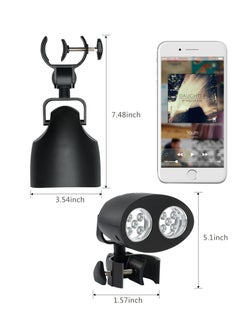 SYOSI Barbecue Grill Light Outdoor 360 Degree Flexible BBQ Light with 10 Super Bright LED Lights Heat Resistant Night Grill Light with Sturdy Clamp Mount Fits Most Grill Handle Batteries not Included  - Image 5