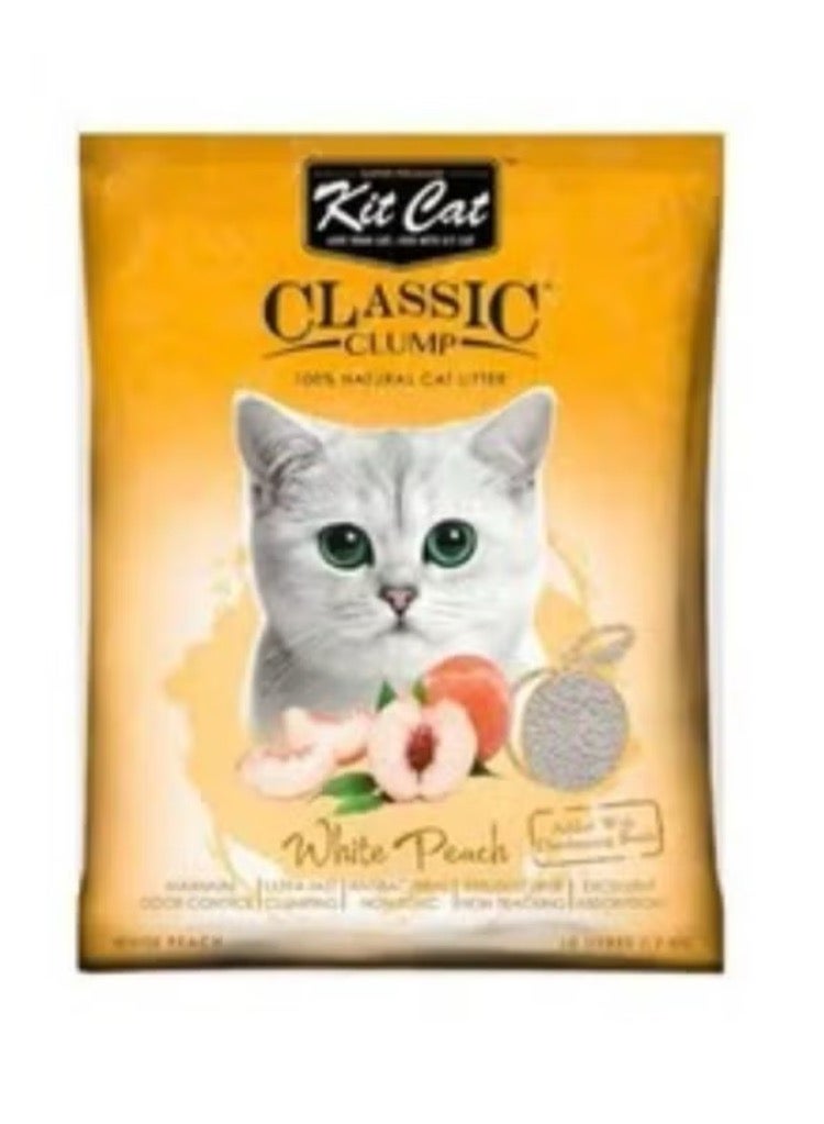 Kit Cat Classic Clump White Peach Cat Litter