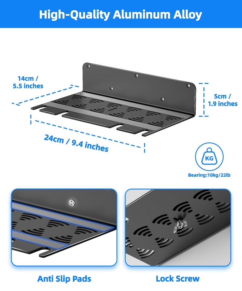 ANSHAWTIY PS5 Wall Mount Aluminum Alloy Compatible with All PS5 Generations Holds Two Controllers Unimpeded Heat Dissipation Ps5 Accessories Universal for Living Room and Bedroom - Image 4