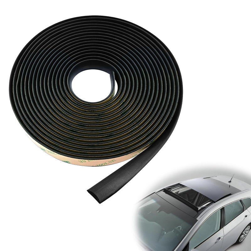 LTDCVTR 16.5FT/5M Car Windshield Seal Strip & Sunroof Rubber Seal, Universal Automotive Weather Stripping Seal Strip for Car Front Rear Windshield, Sunroof, Windows, Sliding Doors Edge Trim Molding Protection - Image 1