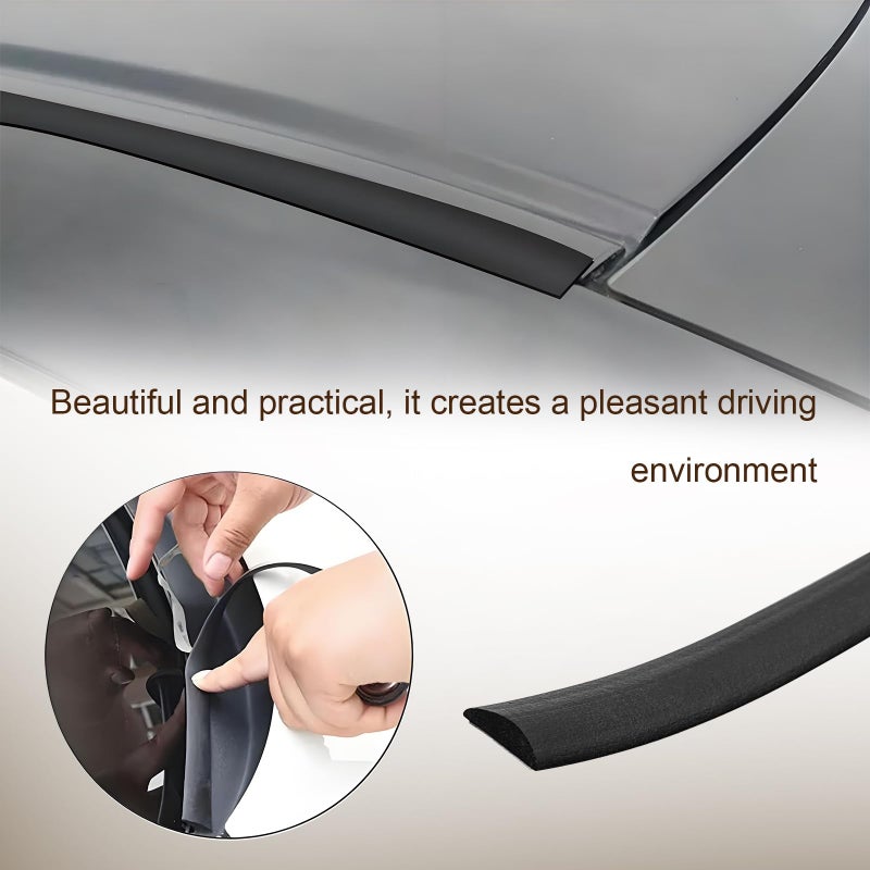 LTDCVTR 16.5FT/5M Car Windshield Seal Strip & Sunroof Rubber Seal, Universal Automotive Weather Stripping Seal Strip for Car Front Rear Windshield, Sunroof, Windows, Sliding Doors Edge Trim Molding Protection - Image 5