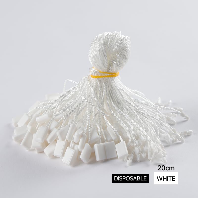 Self Lub 1000 Pcs Clothing Tag String, Durable Hang Tag Cords for Garments, Dress Hang Tag Strings for Retail & Boutique Use (White) - Image 2