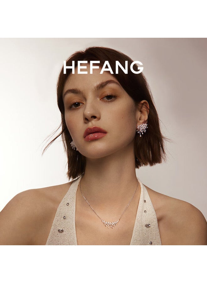 Hefang elry, Dazzling Nebula Collarbone Chain Necklace, Silver, Elegant For Women, Birthday And New Year Gift For Girlfriend - Image 1
